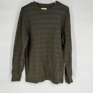 Taylor Stitch Sweater Mens L 42 Army Green Mixed Stitch Hugo Crewneck Huckberry